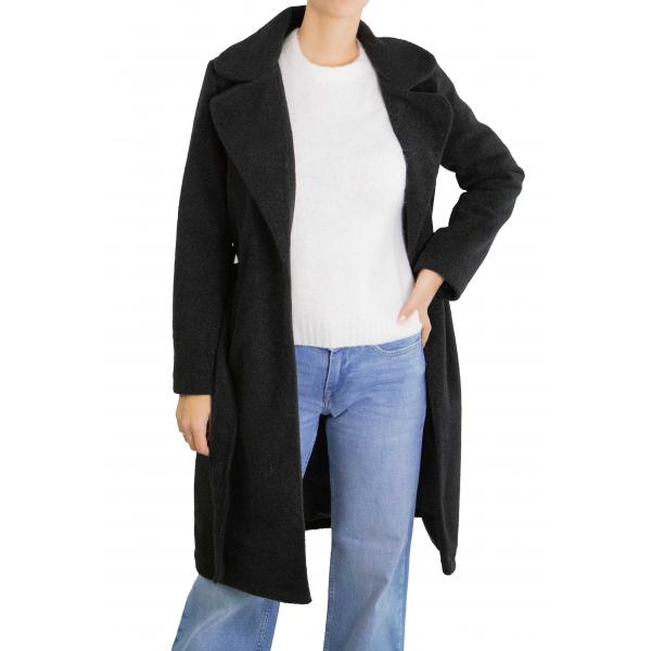 Cappotto con cinta "Lili" in lana cotta 